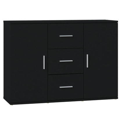 vidaXL Sideboard Black 91x29.5x65 cm Engineered Wood