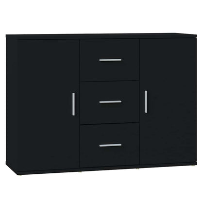 vidaXL Sideboard Black 91x29,5x65 cm Engineered Wood