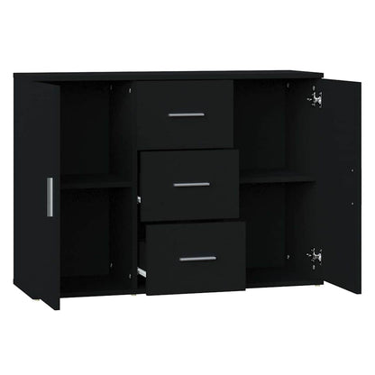 vidaXL Sideboard Black 91x29,5x65 cm Engineered Wood