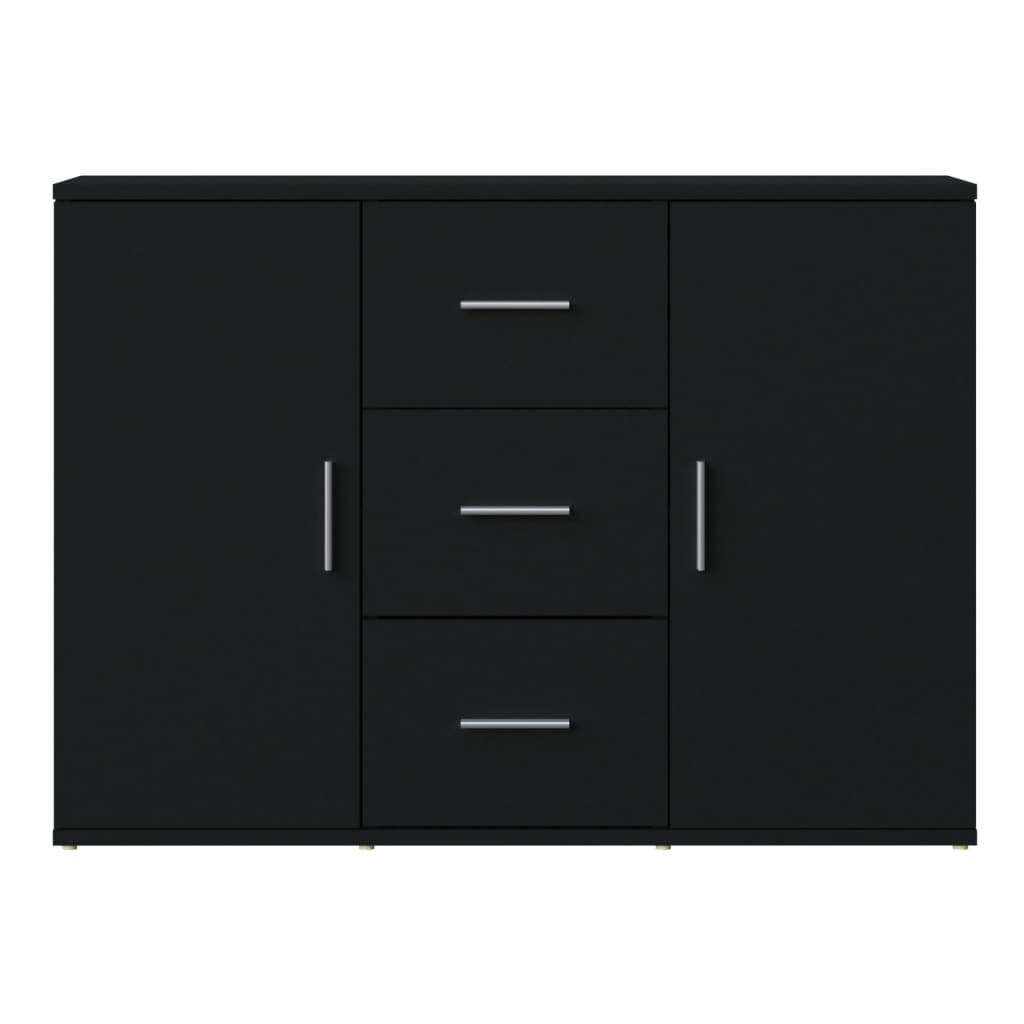vidaXL Sideboard Black 91x29.5x65 cm Engineered Wood