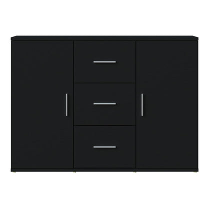 vidaXL Sideboard Black 91x29.5x65 cm Engineered Wood