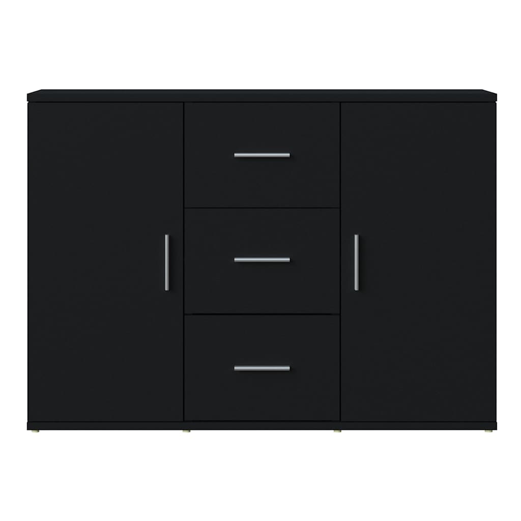 vidaXL Sideboard Black 91x29,5x65 cm Engineered Wood