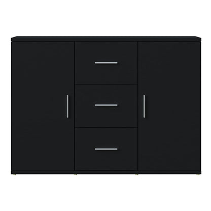 vidaXL Sideboard Black 91x29,5x65 cm Engineered Wood