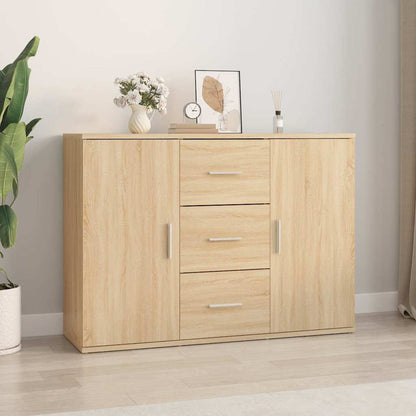 vidaXL Sideboard Sonoma Oak 91x29,5x65 cm Engineered Wood