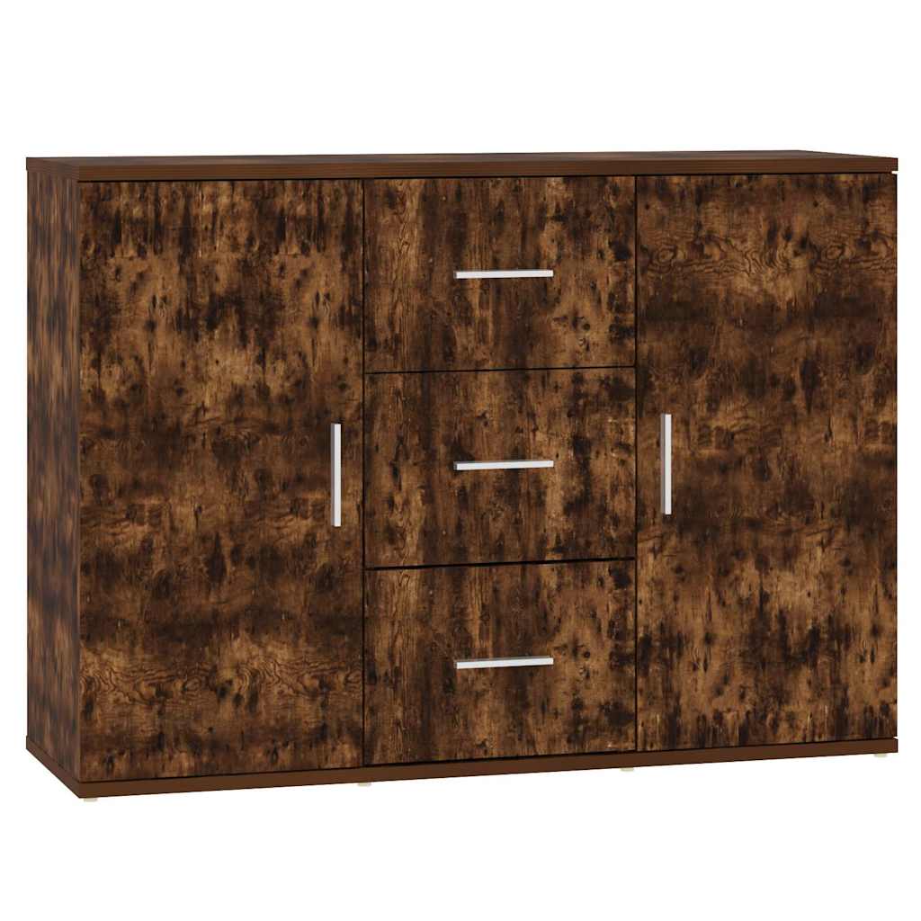 vidaXL Sideboard Smoked Oak 91x29,5x65 cm Engineered Wood
