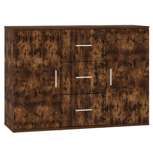 vidaXL Sideboard Smoked Oak 91x29,5x65 cm Engineered Wood