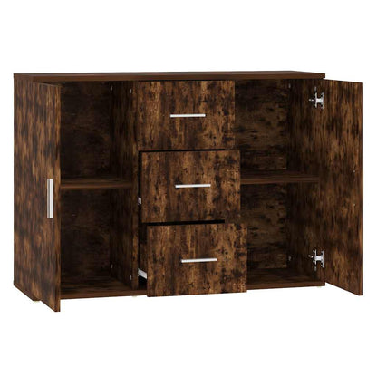 vidaXL Sideboard Smoked Oak 91x29,5x65 cm Engineered Wood