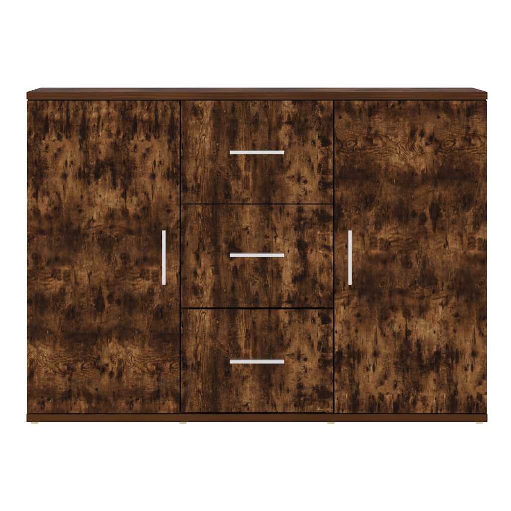 vidaXL Sideboard Smoked Oak 91x29,5x65 cm Engineered Wood