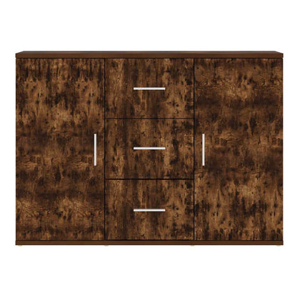 vidaXL Sideboard Smoked Oak 91x29,5x65 cm Engineered Wood