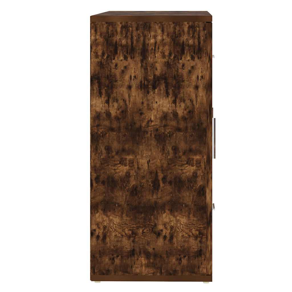 vidaXL Sideboard Smoked Oak 91x29,5x65 cm Engineered Wood