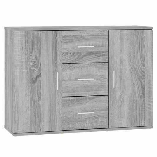 vidaXL Sideboard Grey Sonoma 91x29,5x65 cm Engineered Wood