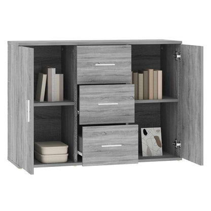 vidaXL Sideboard Grey Sonoma 91x29,5x65 cm Engineered Wood