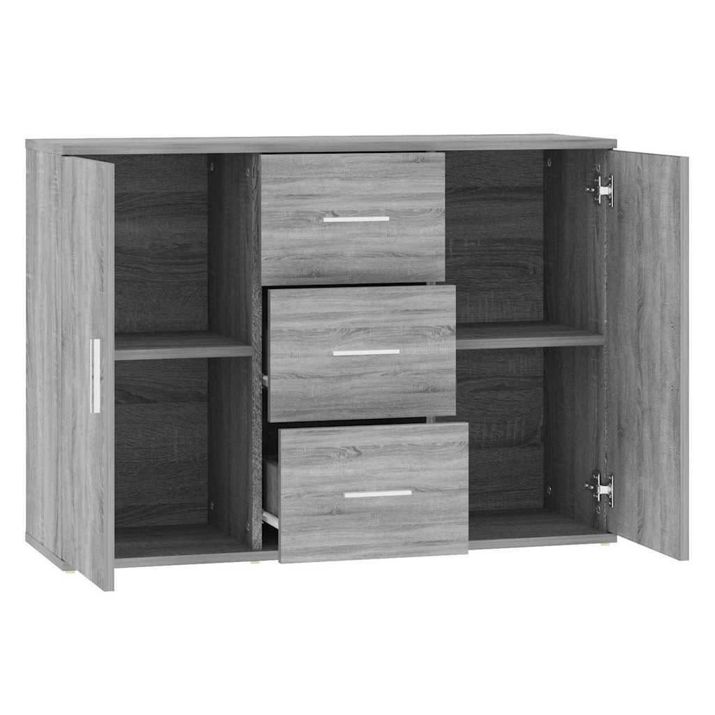 vidaXL Sideboard Grey Sonoma 91x29,5x65 cm Engineered Wood