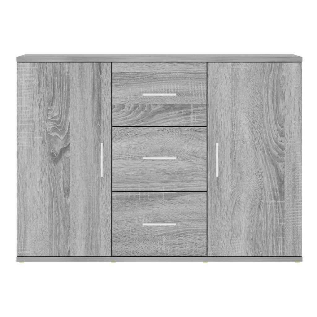 vidaXL Sideboard Grey Sonoma 91x29,5x65 cm Engineered Wood