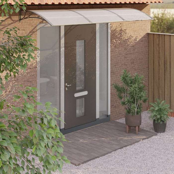 vidaXL Door Canopy Grey 300x100 cm Polycarbonate