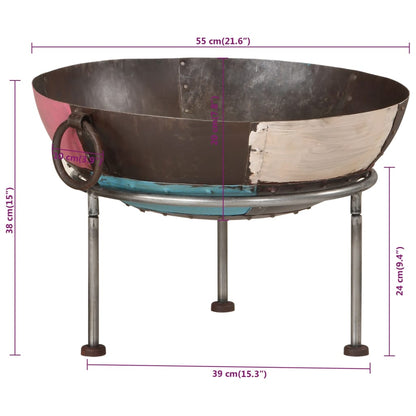 vidaXL Fire Pit 55x55x38 cm Iron