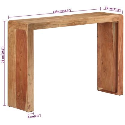 vidaXL Console Table 110x30x76 cm Solid Wood Acacia