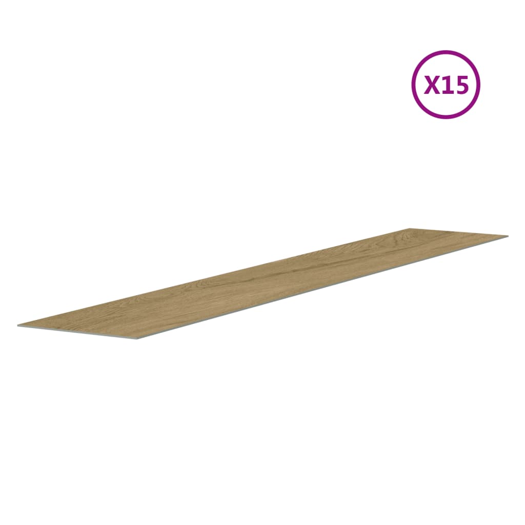 vidaXL Wall Panels Wood Look Brown PVC 2,06 m²
