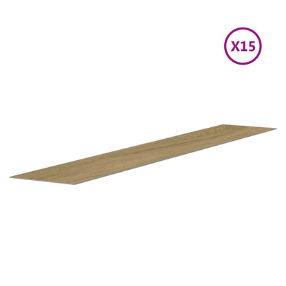 vidaXL Wall Panels Wood Look Brown PVC 2,06 m²