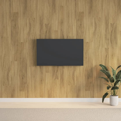 vidaXL Wall Panels Wood Look Brown PVC 2,06 m²