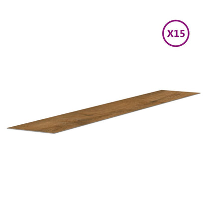 vidaXL Wall Panels Wood Look Brown PVC 2,06 m²