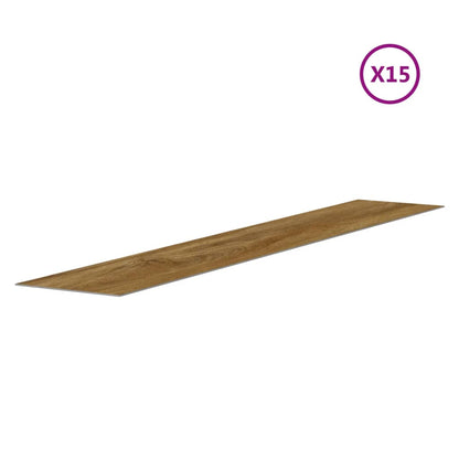 vidaXL Wall Panels Wood Look Brown PVC 2,06 m²
