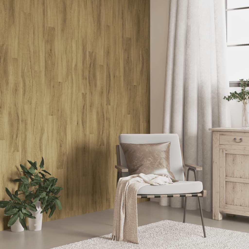 vidaXL Wall Panels Wood Look Brown PVC 2,06 m²