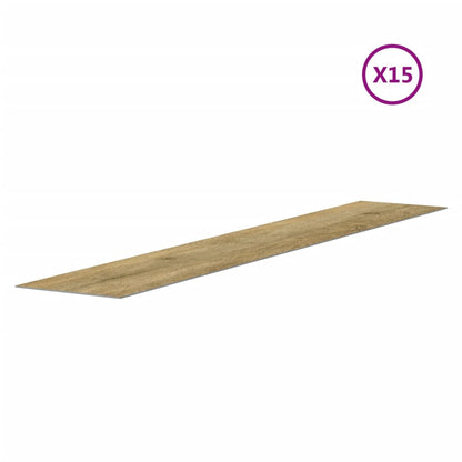 vidaXL Wall Panels Wood Look Brown PVC 2,06 m²