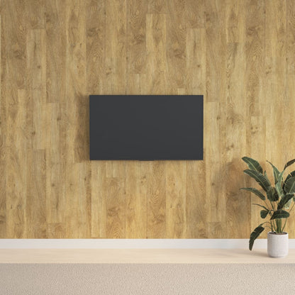 vidaXL Wall Panels Wood Look Brown PVC 2,06 m²