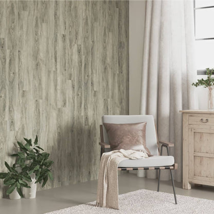 vidaXL Wall Panels Wood Look Grey PVC 2.06 m²