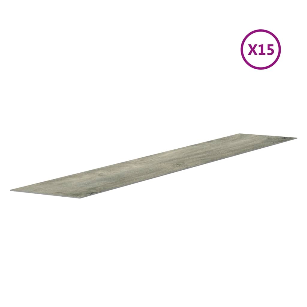 vidaXL Wall Panels Wood Look Grey PVC 2.06 m²