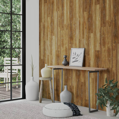 vidaXL Wall Panels Wood Look Brown PVC 2.06 m²