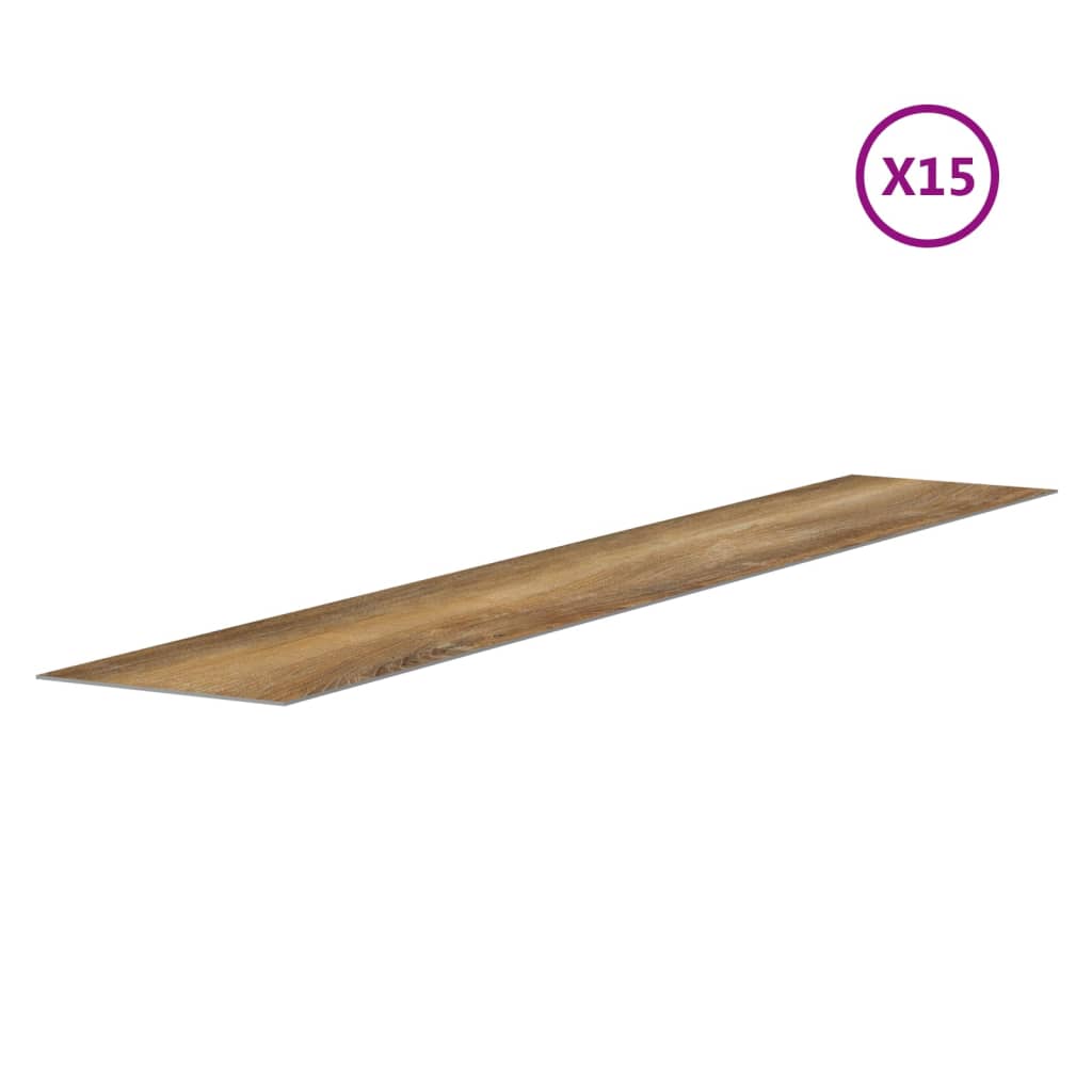 vidaXL Wall Panels Wood Look Brown PVC 2.06 m²