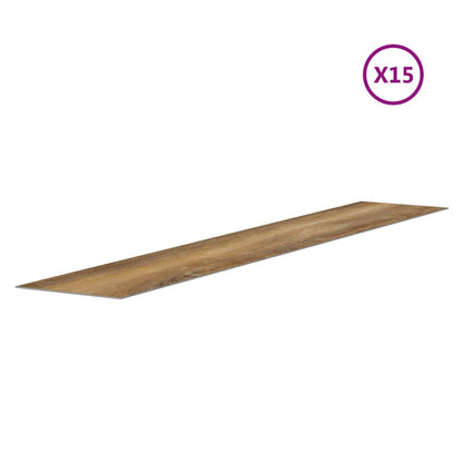 vidaXL Wall Panels Wood Look Brown PVC 2.06 m²