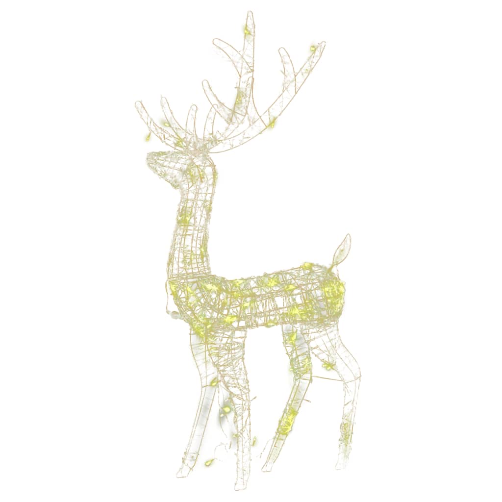 vidaXL Acrylic Reindeer Christmas Decorations 3 pcs 128 cm Warm White
