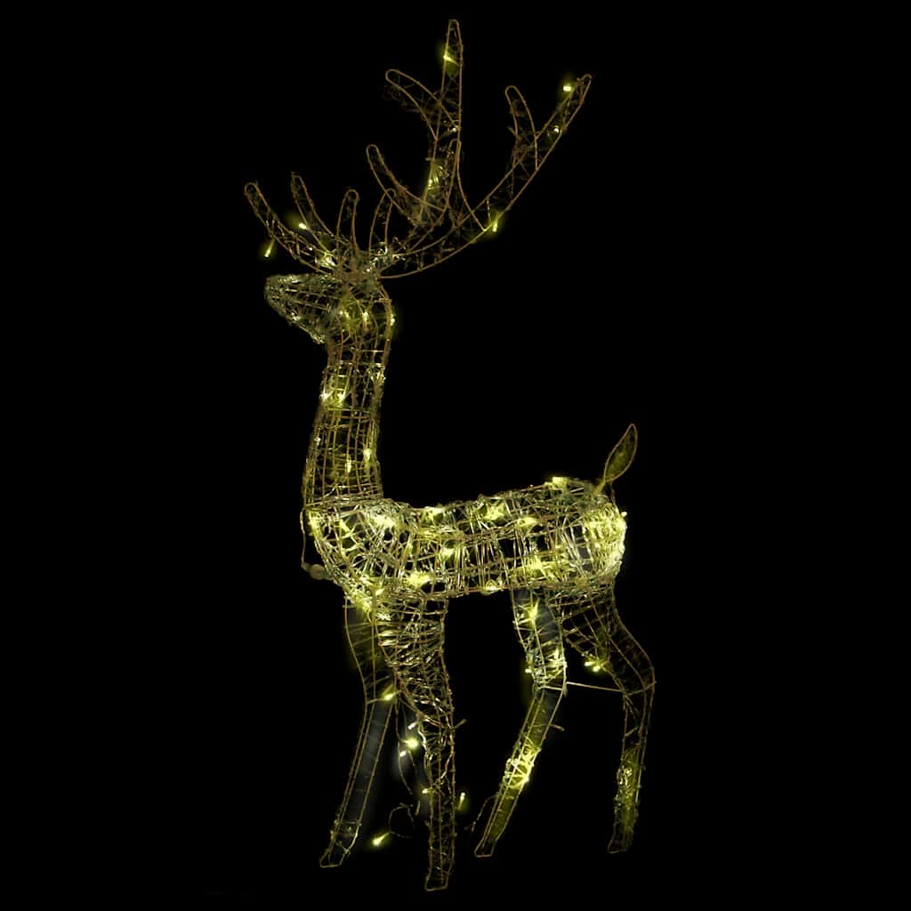 vidaXL Acrylic Reindeer Christmas Decorations 3 pcs 128 cm Warm White