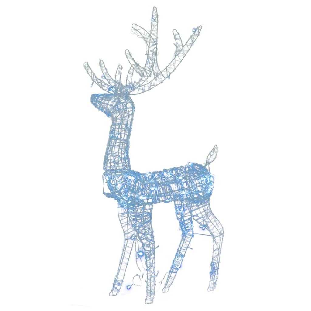 vidaXL Acrylic Reindeer Christmas Decorations 3 pcs 128 cm Cold White