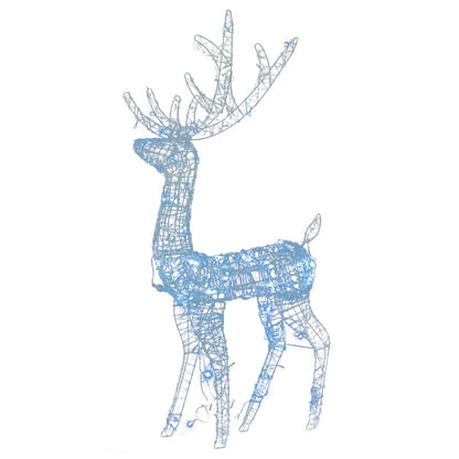 vidaXL Acrylic Reindeer Christmas Decorations 3 pcs 128 cm Cold White