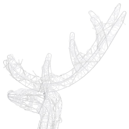 vidaXL Acrylic Reindeer Christmas Decorations 3 pcs 128 cm Cold White