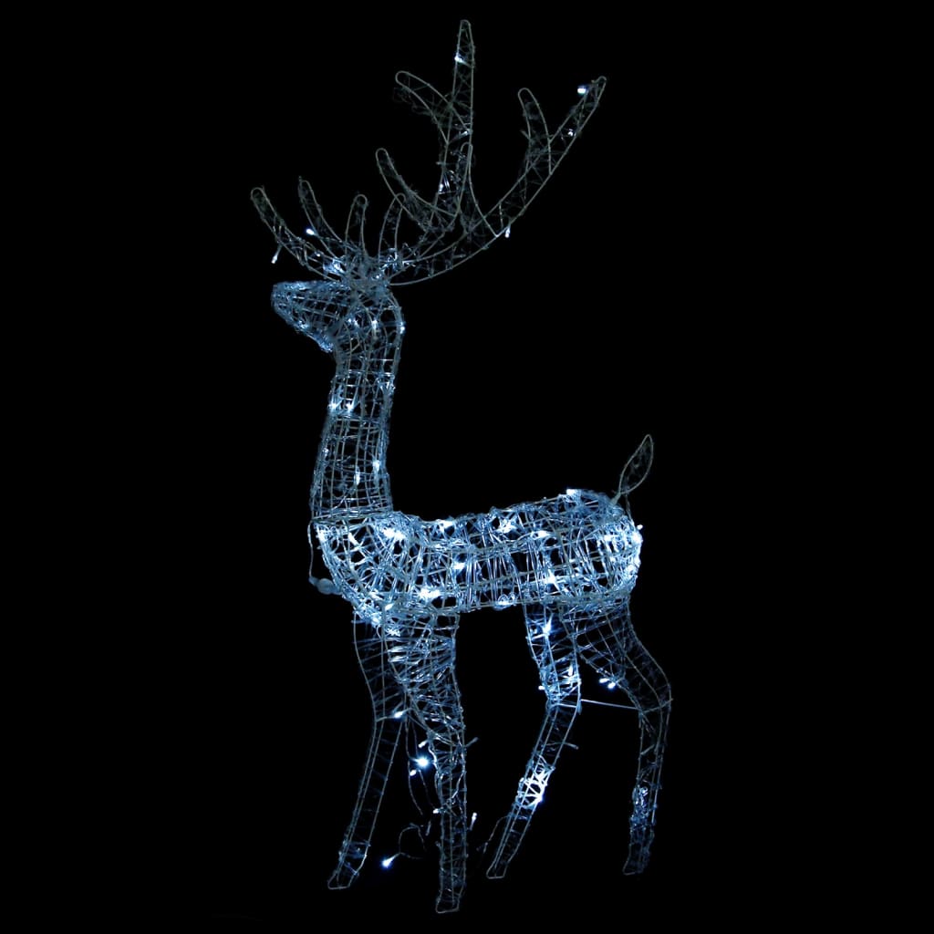 vidaXL Acrylic Reindeer Christmas Decorations 3 pcs 128 cm Cold White