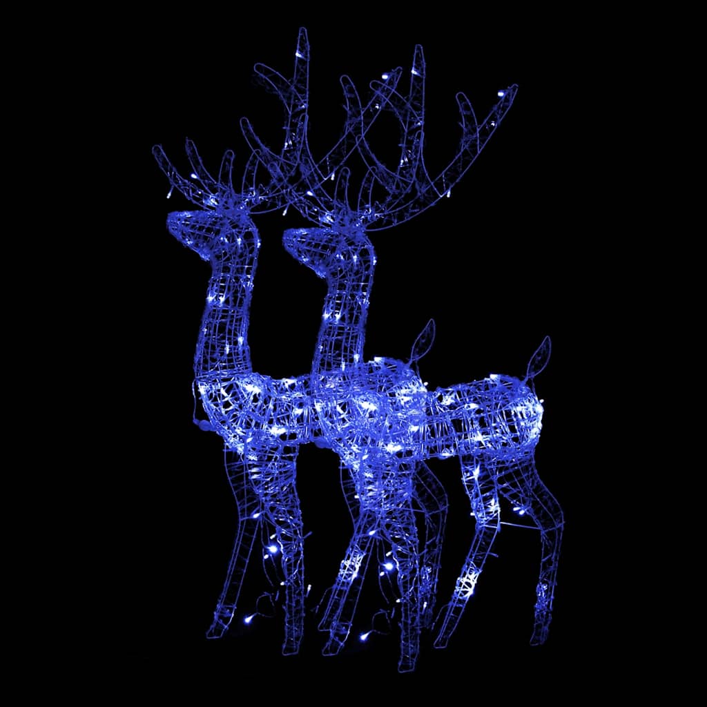 vidaXL Acrylic Reindeer Christmas Decorations 2 pcs 120 cm Blue