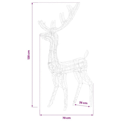vidaXL Acrylic Reindeer Christmas Decorations 2 pcs 120 cm Blue