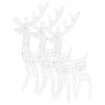 vidaXL Acrylic Reindeer Christmas Decorations 3 pcs 120 cm Blue