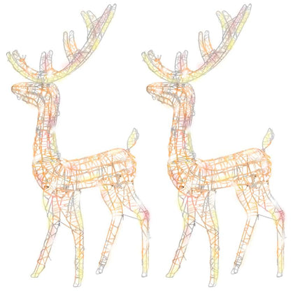 vidaXL Acrylic Reindeer Christmas Decorations 2 pcs 120cm Multicolour