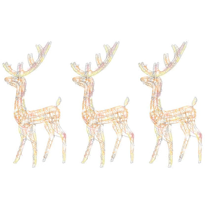 vidaXL Acrylic Reindeer Christmas Decorations 3 pcs 120cm Multicolour