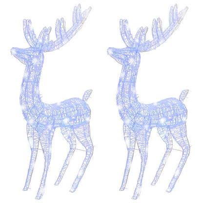 vidaXL XXL Acrylic Christmas Reindeers 250 LED 2 pcs 180 cm Blue