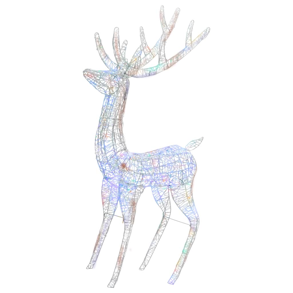 vidaXL XXL Acrylic Christmas Reindeers 250 LED 3 pcs 180 cm Multicolour