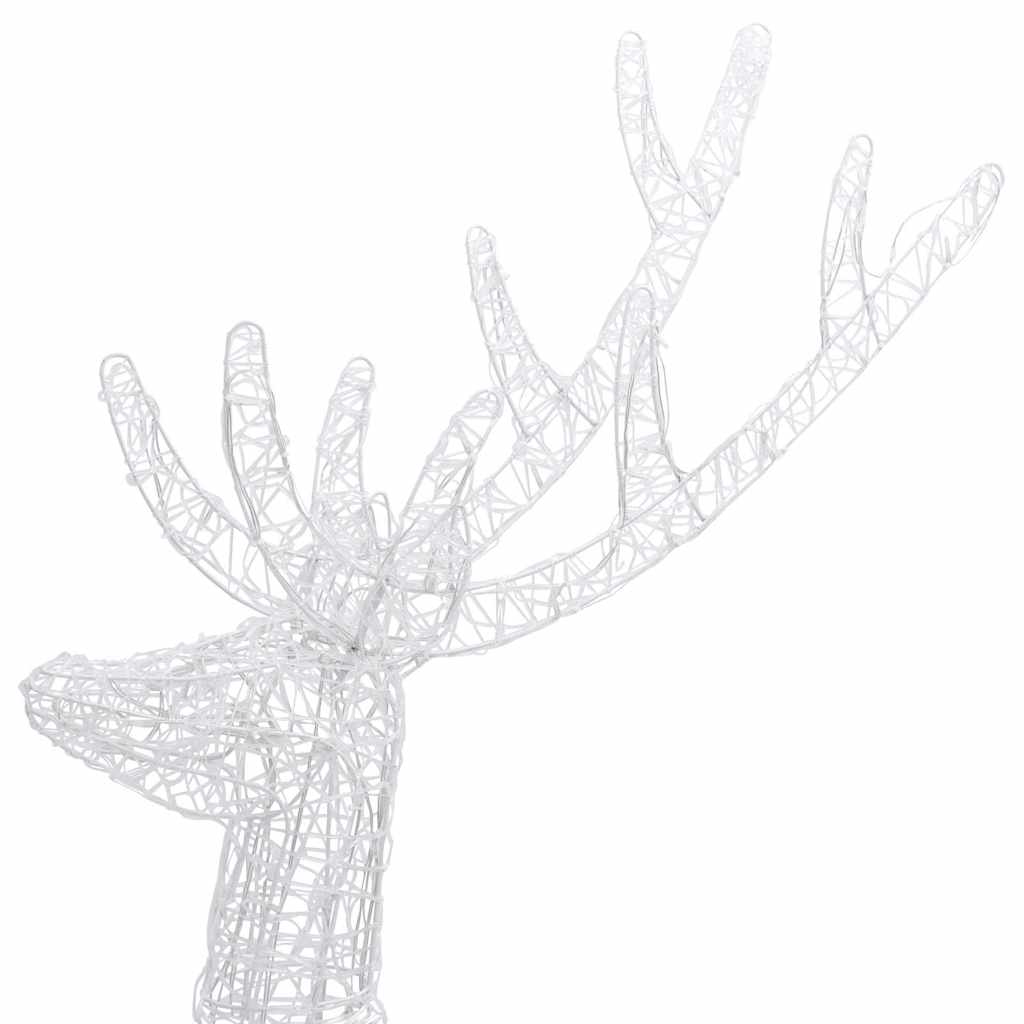 vidaXL XXL Acrylic Christmas Reindeers 250 LED 3 pcs 180 cm Multicolour