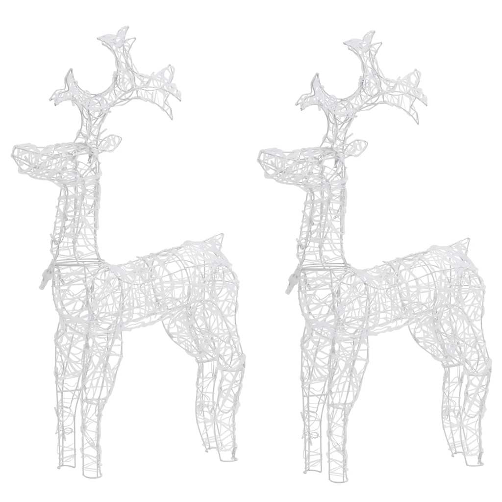 vidaXL Reindeer Christmas Decorations 2 pcs 60x16x100 cm Acrylic