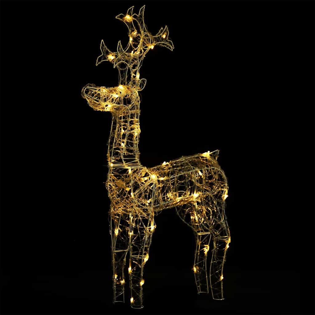 vidaXL Reindeer Christmas Decorations 2 pcs 60x16x100 cm Acrylic